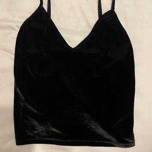 brandy melville black velvet tank